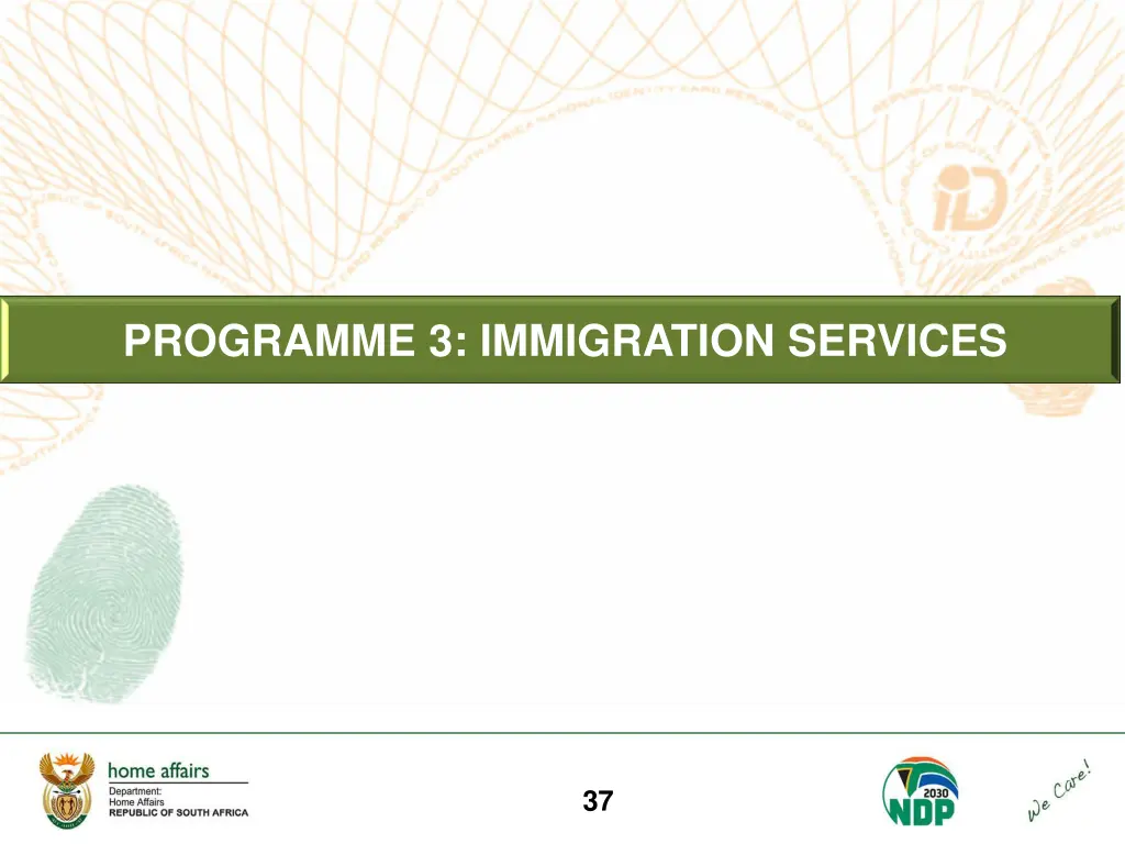 programme 3 immigration services