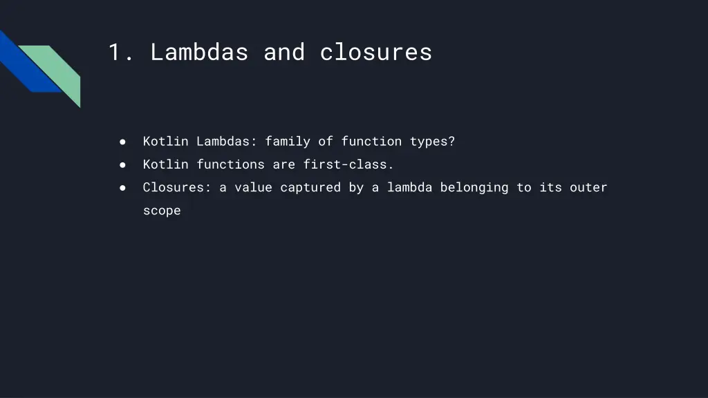 1 lambdas and closures