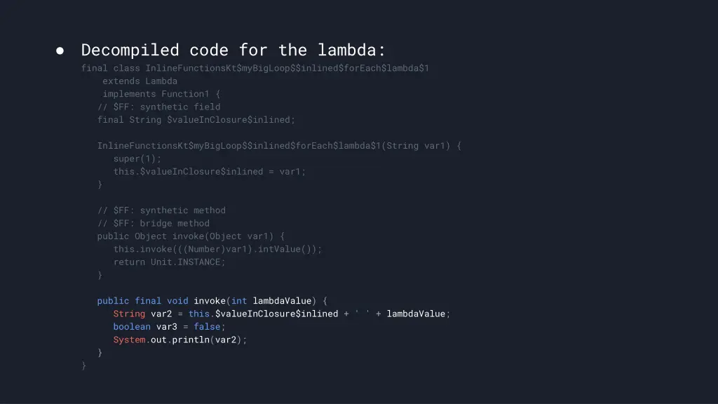 decompiled code for the lambda final class 2