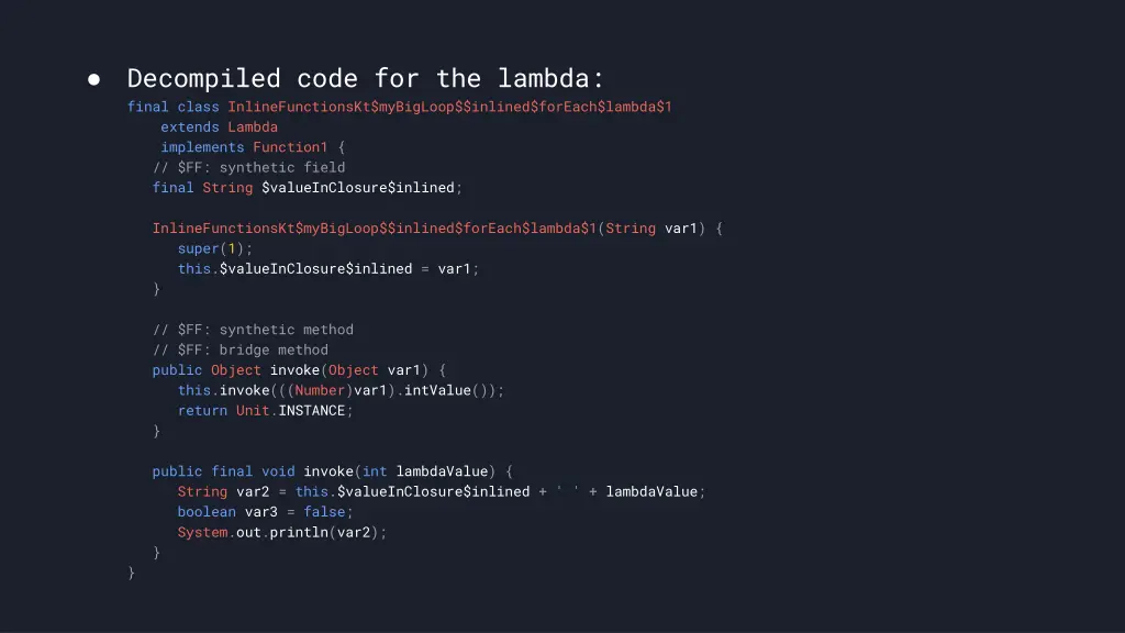 decompiled code for the lambda final class