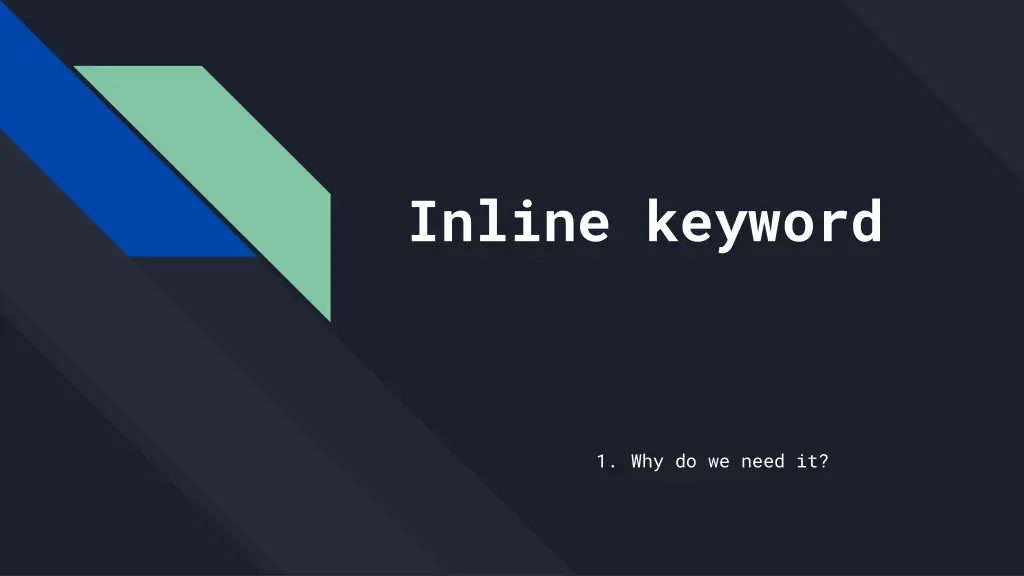 inline keyword