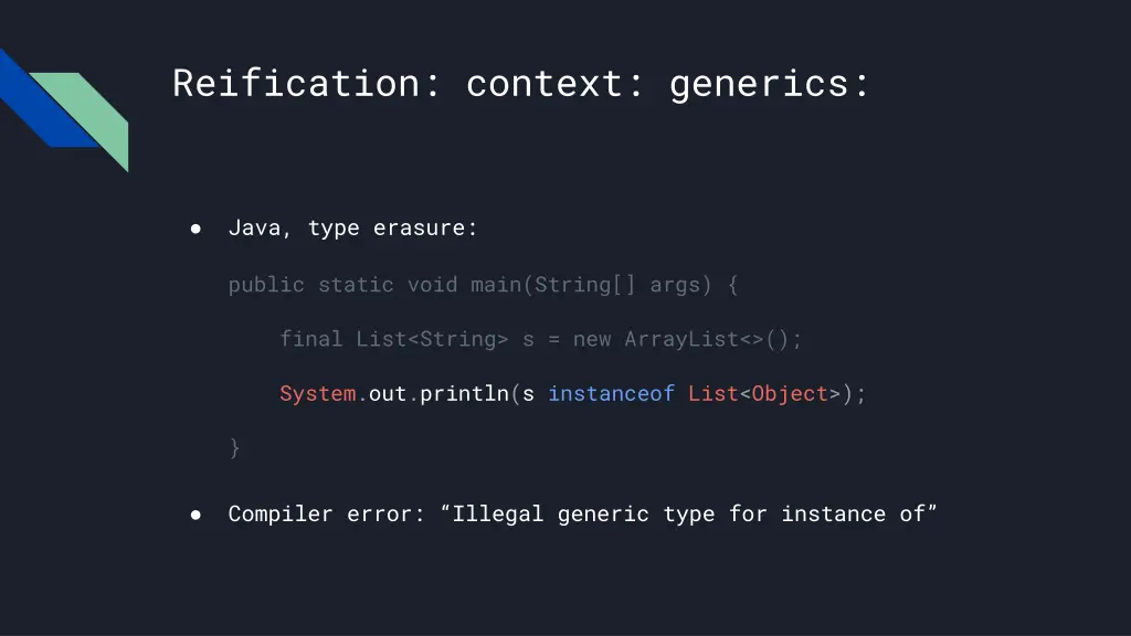 reification context generics 1
