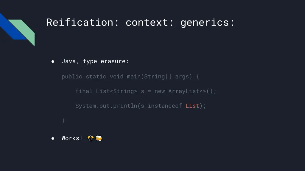 reification context generics 2