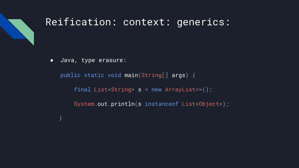 reification context generics