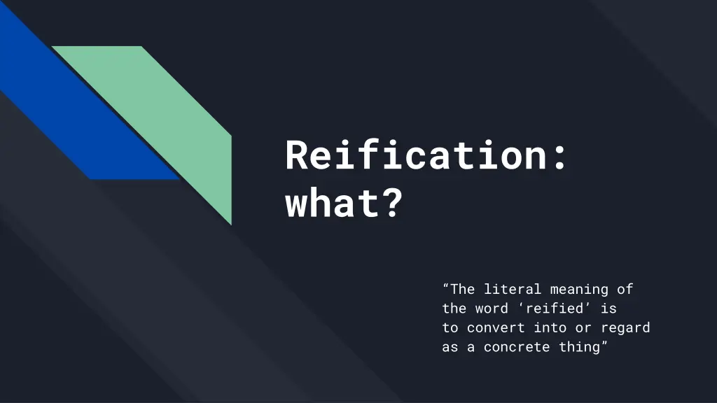 reification what