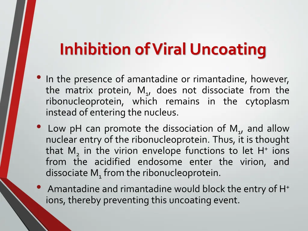 inhibition of viral uncoating
