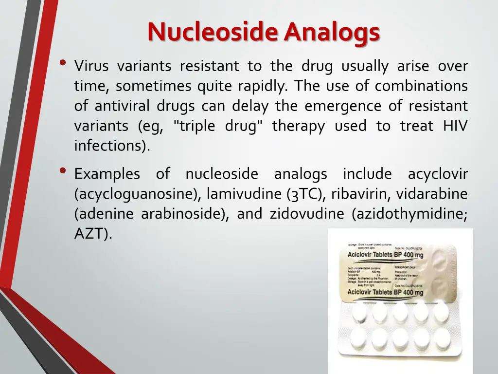 nucleoside analogs virus variants resistant