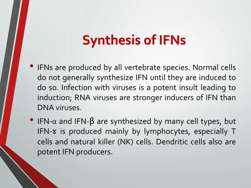 synthesis of ifns