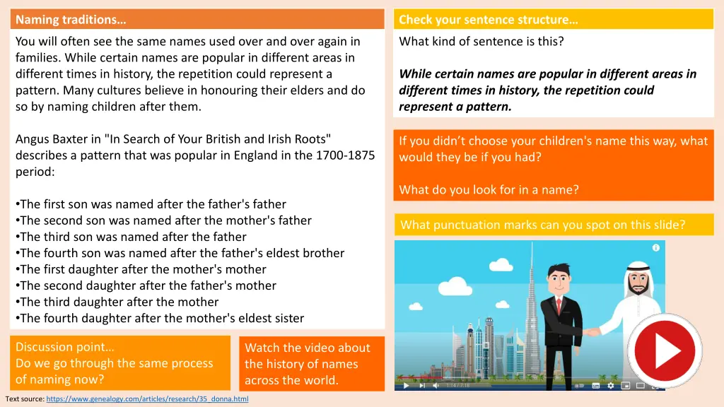 naming traditions