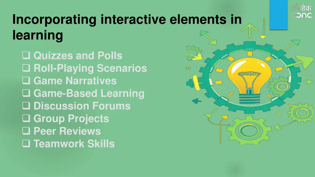 incorporating interactive elements in learning