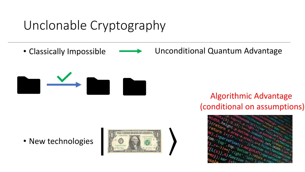 unclonable cryptography