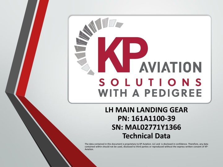 lh main landing gear pn 161a1100