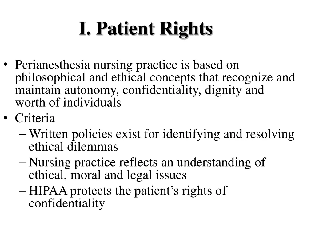 i patient rights