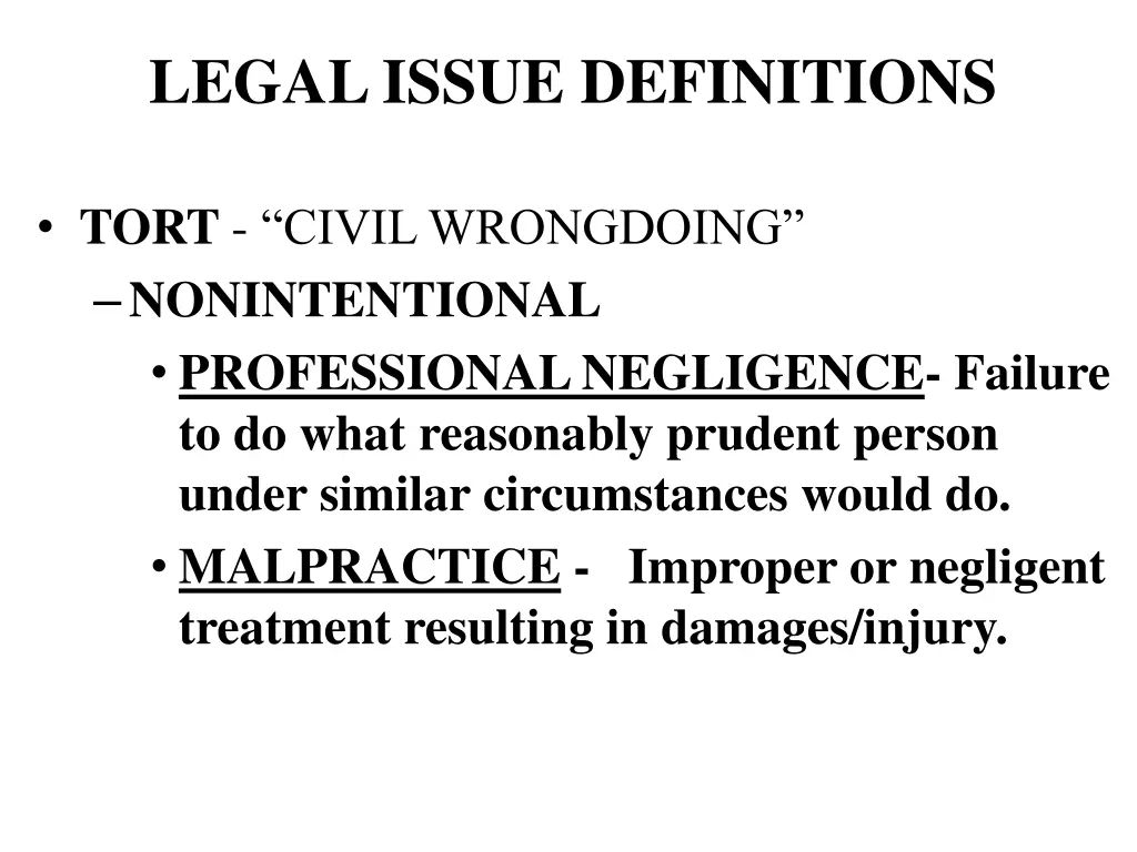 legal issue definitions 1