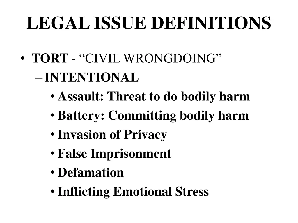 legal issue definitions