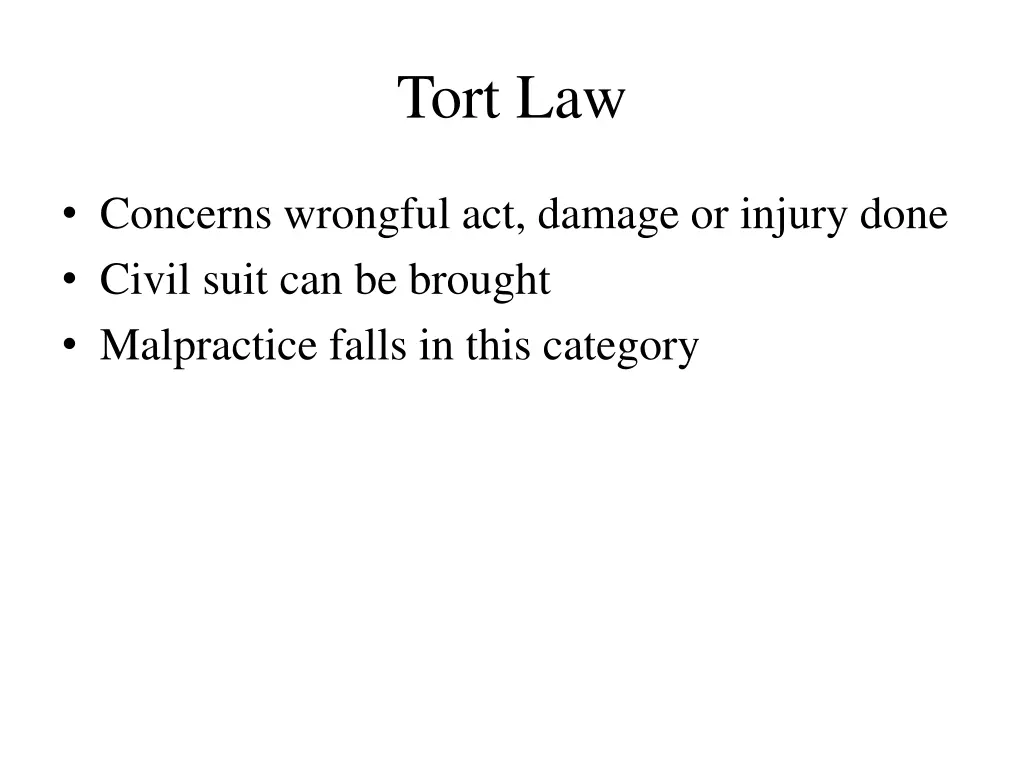 tort law