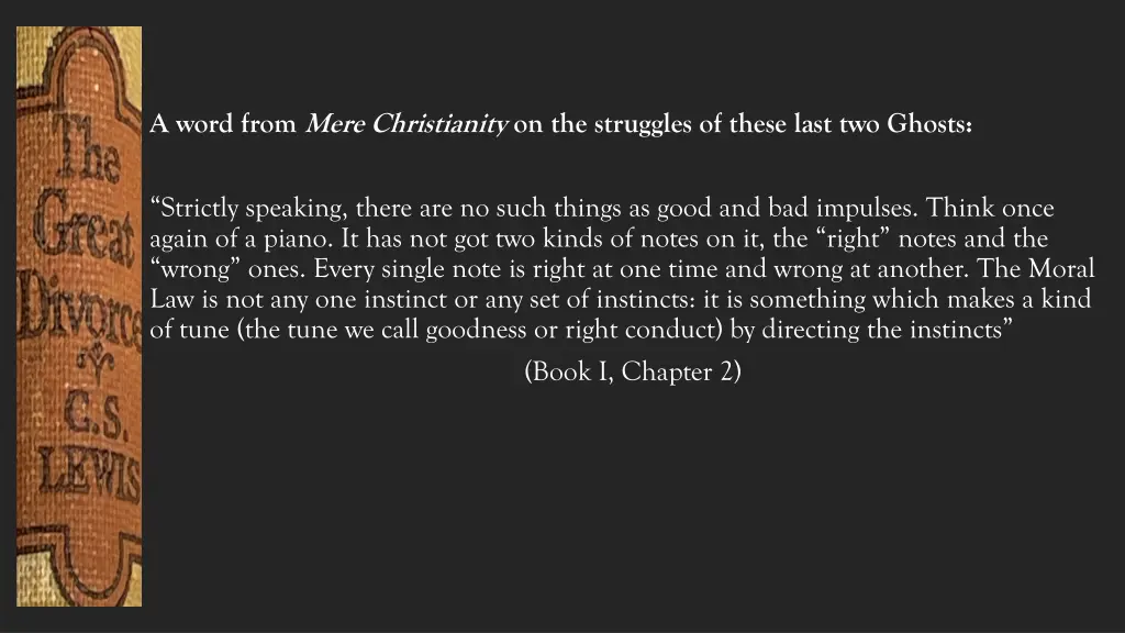 a word from mere christianity on the struggles
