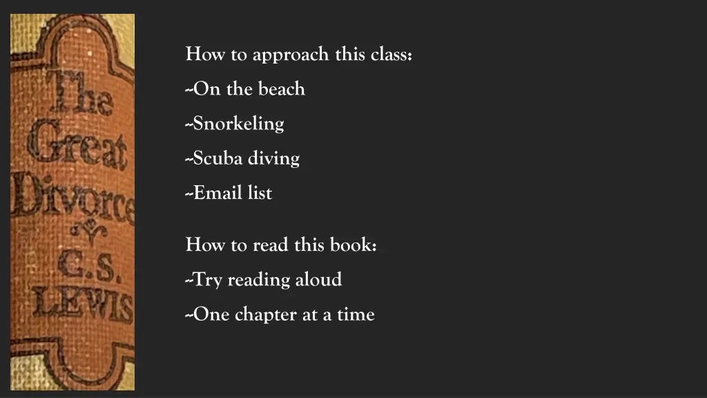 how to approach this class