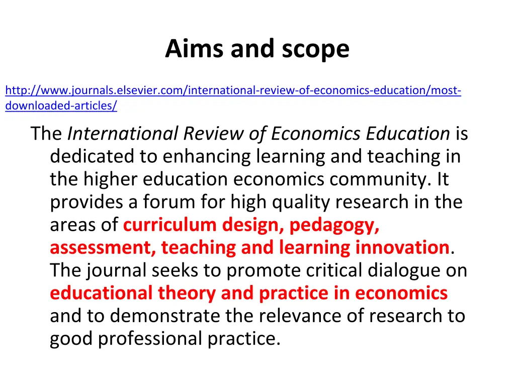 aims and scope