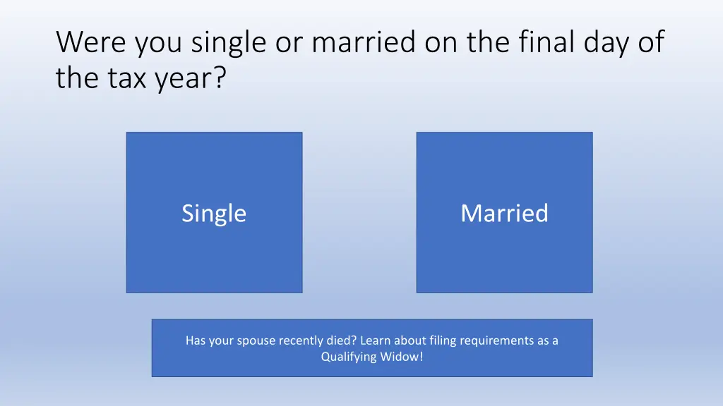 were you single or married on the final