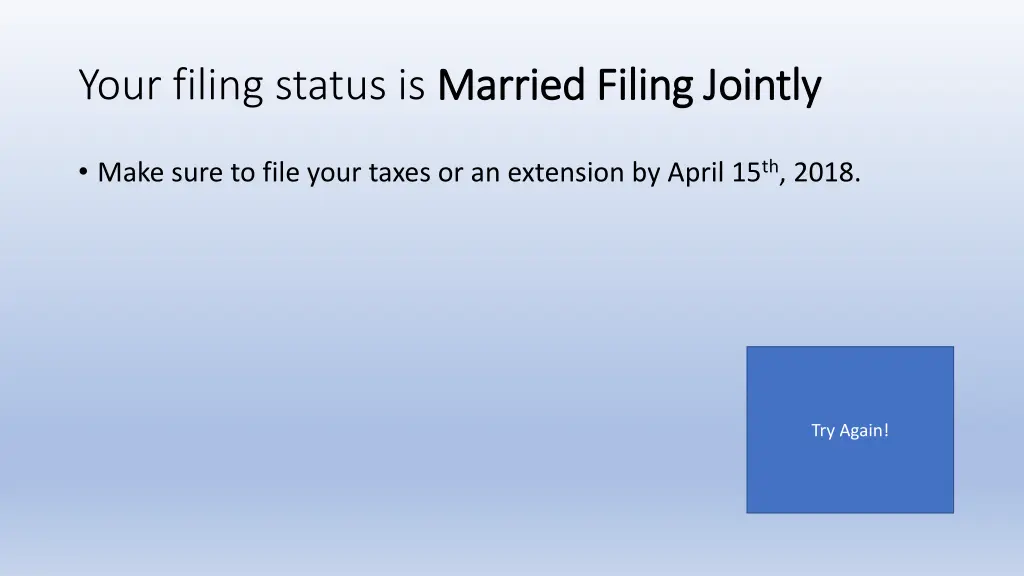 your filing status is married filing jointly