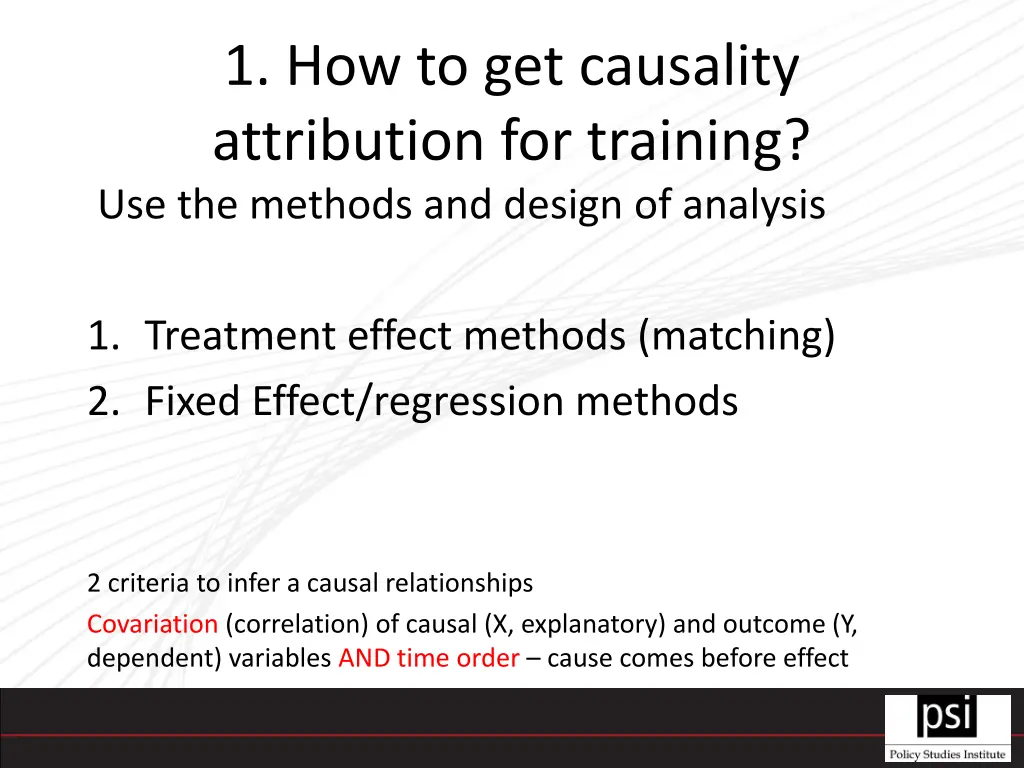 1 how to get causality attribution for training