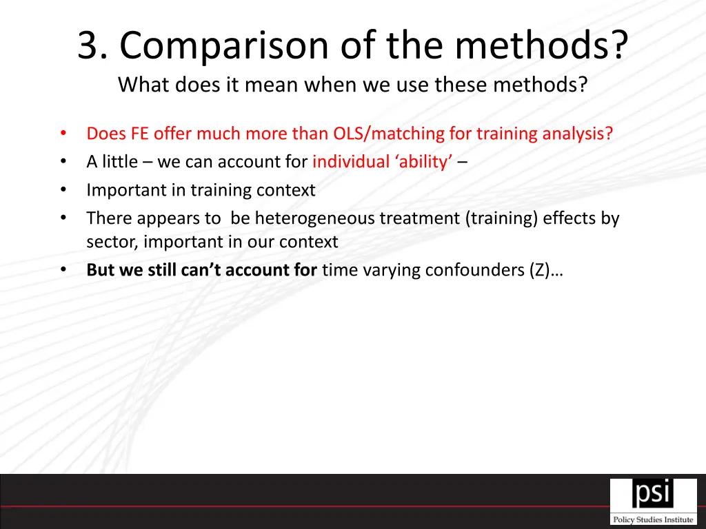 3 comparison of the methods what does it mean 1