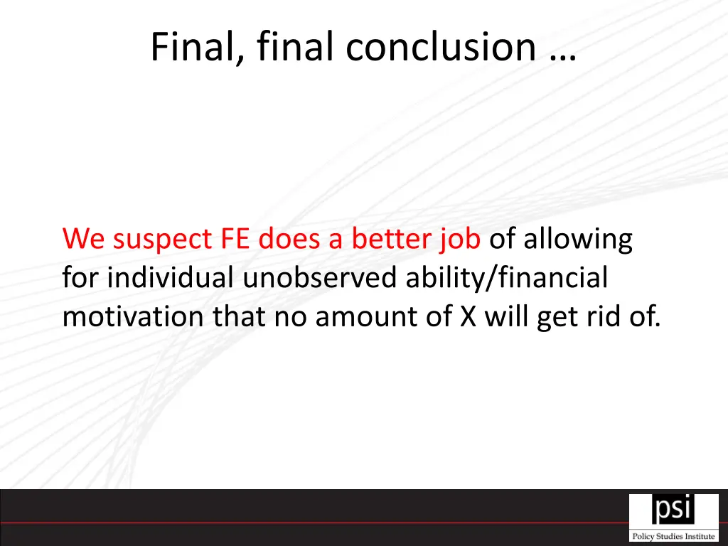 final final conclusion