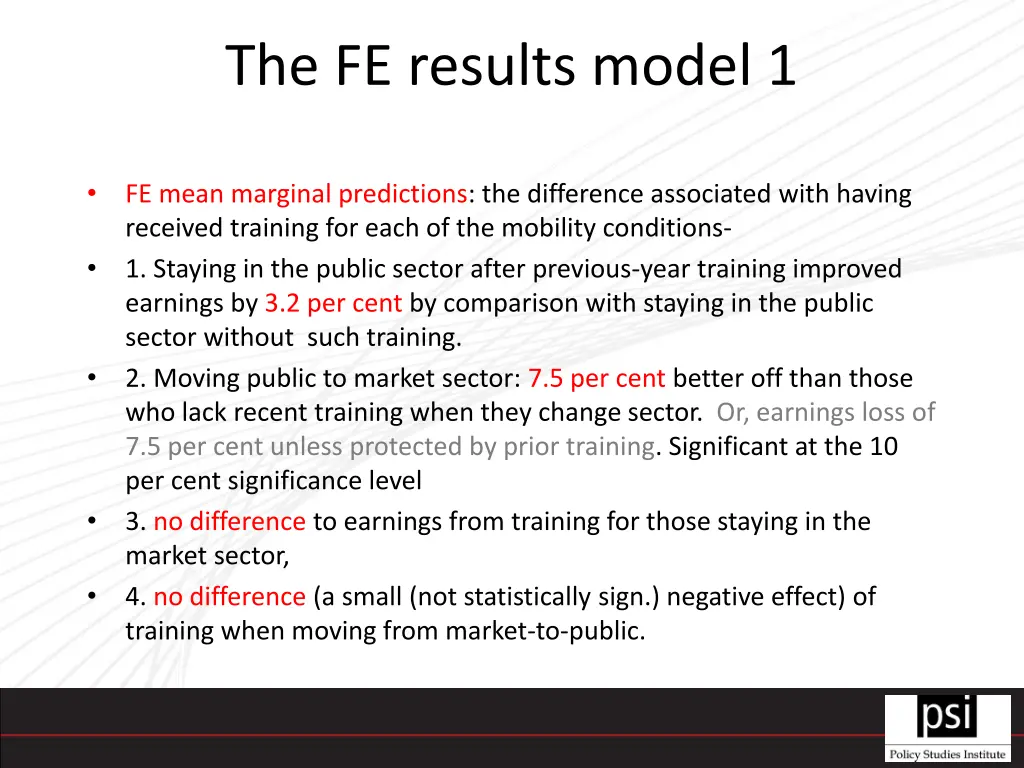 the fe results model 1