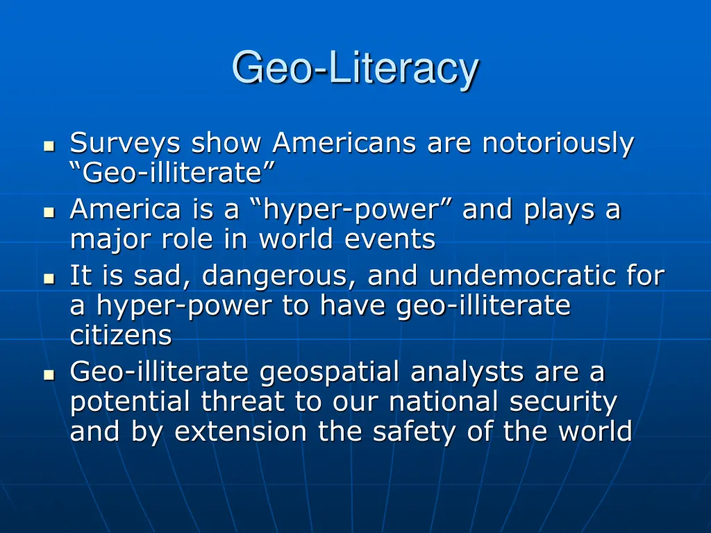 geo literacy