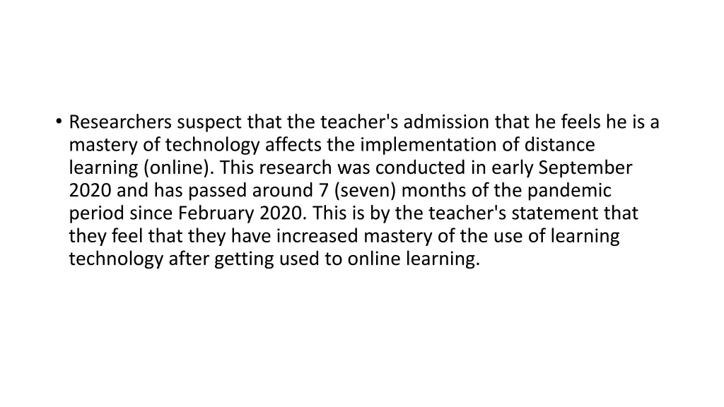 researchers suspect that the teacher s admission