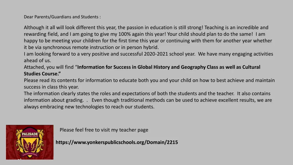 dear parents guardians and students