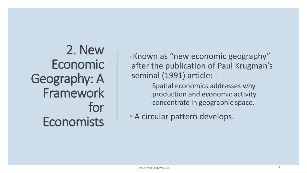 2 new 2 new economic economic geography