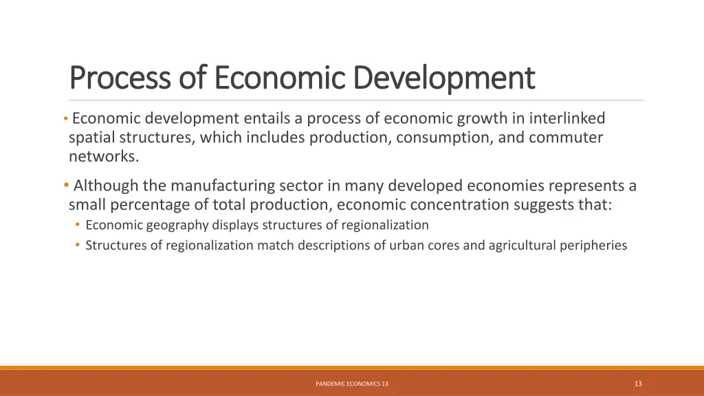 process of economic development process