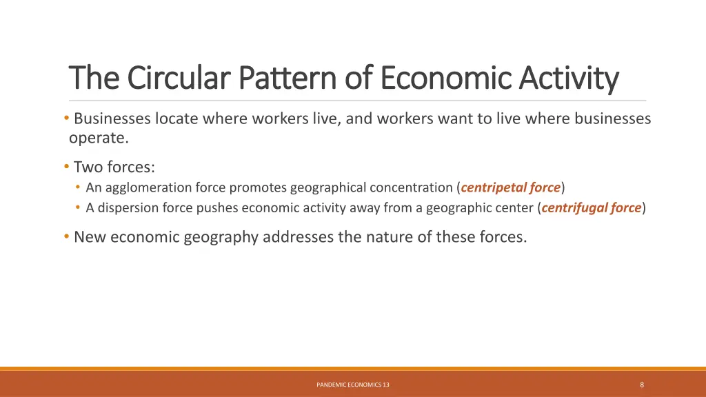 the circular pattern of economic activity