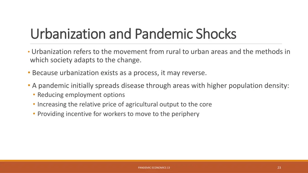 urbanization and pandemic shocks urbanization