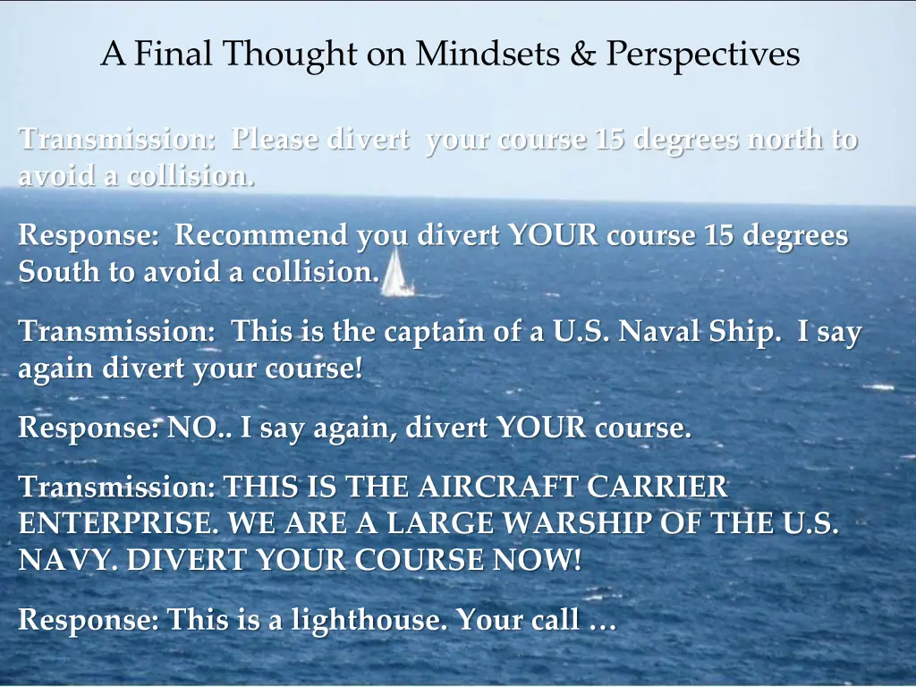 a final thought on mindsets perspectives