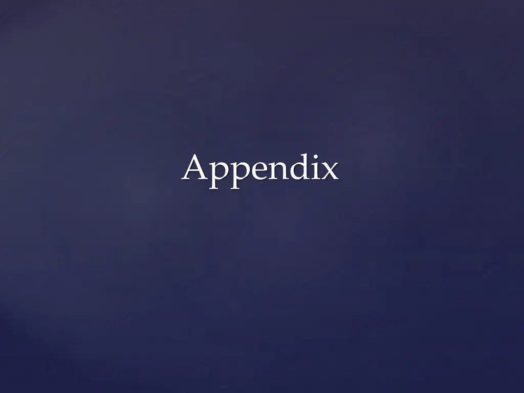 appendix