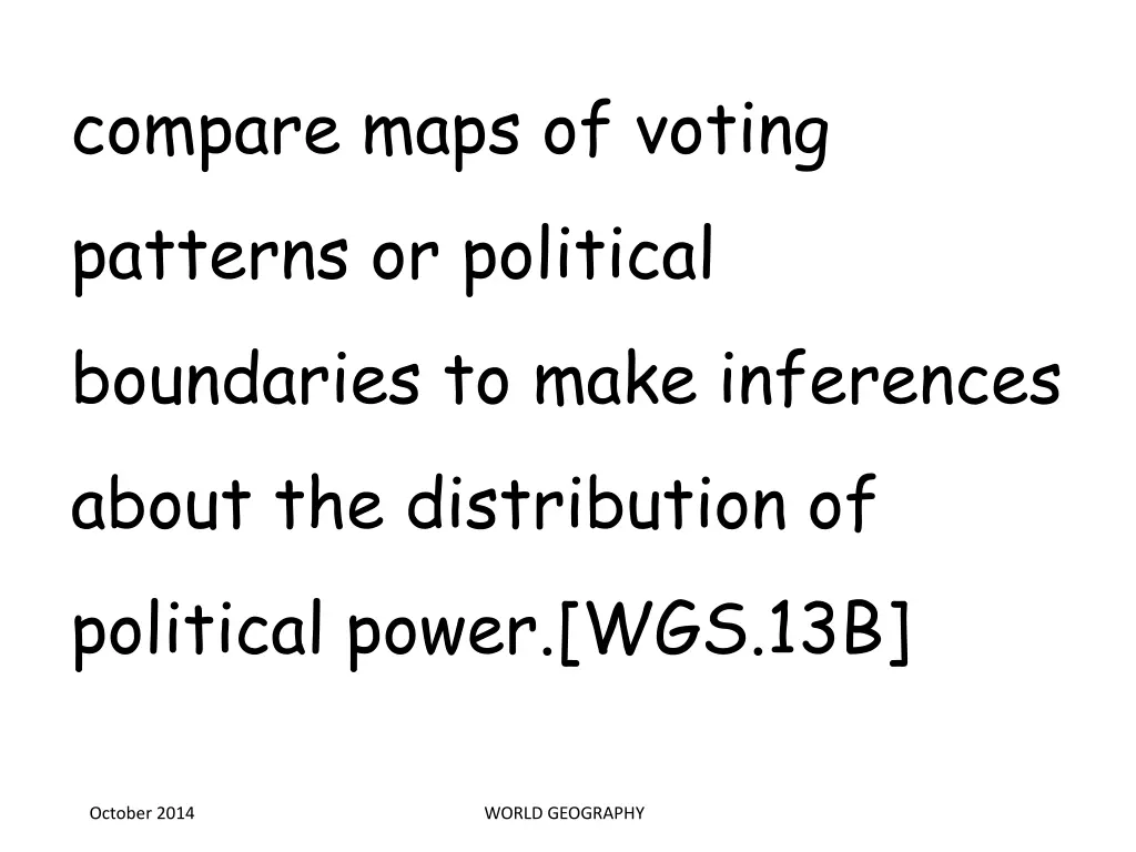 compare maps of voting patterns or political