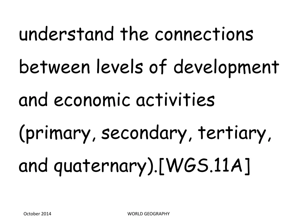 understand the connections between levels