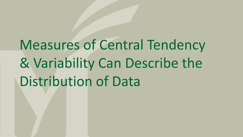 measures of central tendency variability