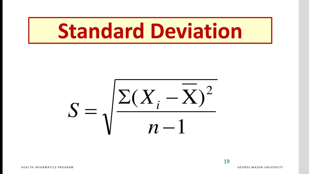 standard deviation