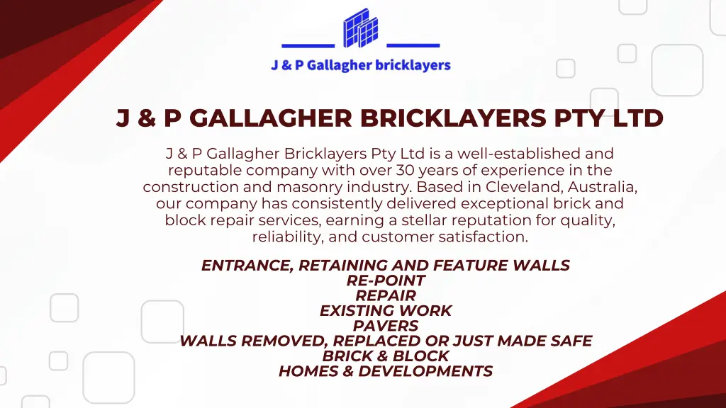 j p gallagher bricklayers pty ltd