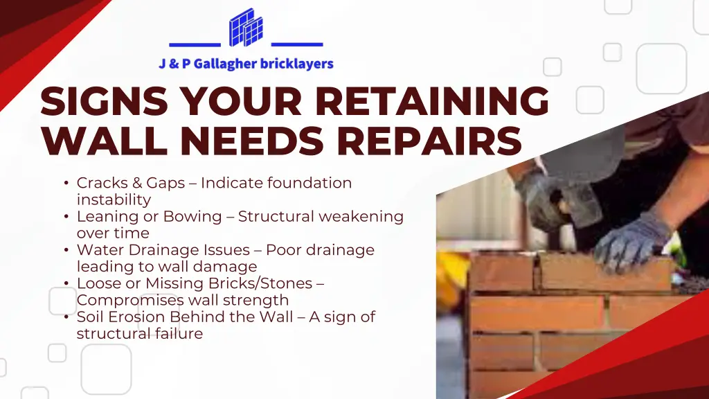 signs your retaining wall needs repairs