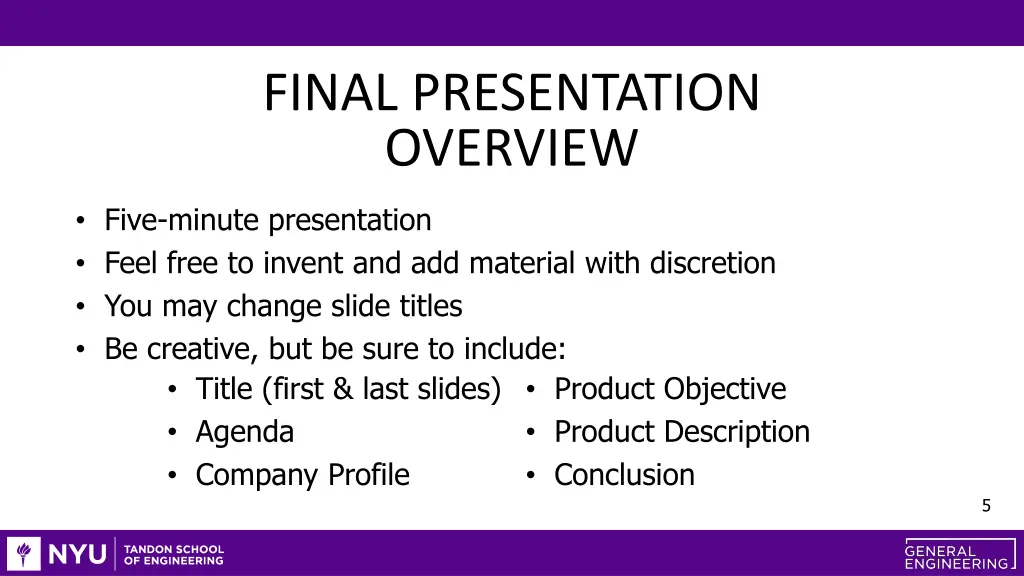 final presentation overview 1
