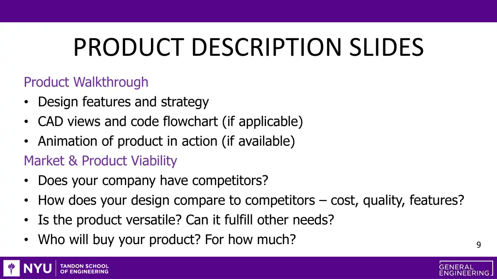 product description slides