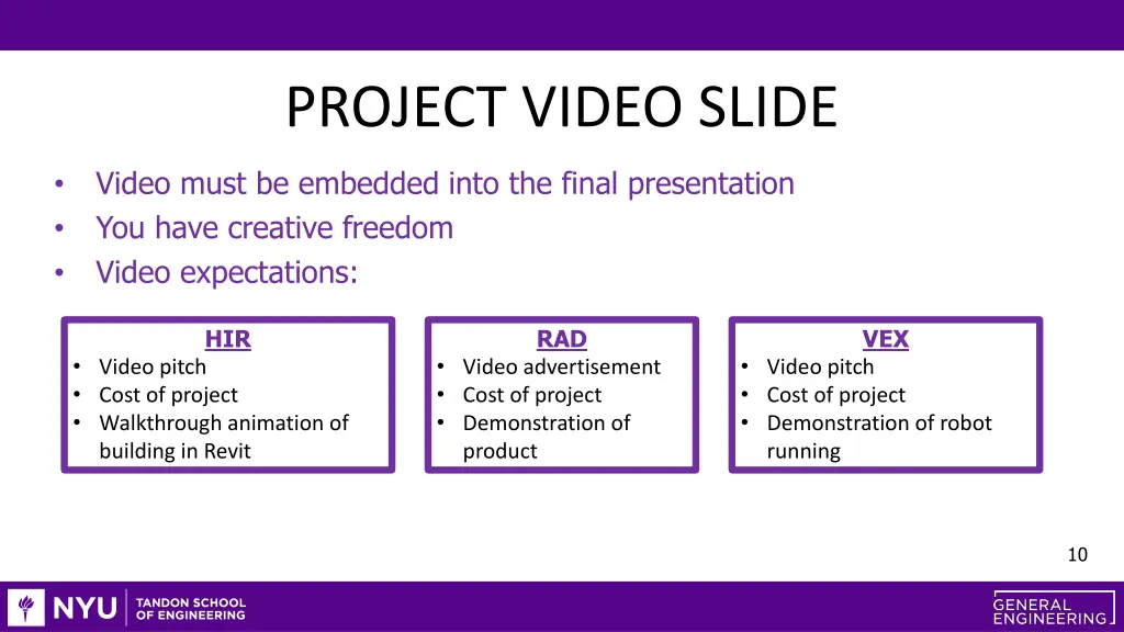project video slide