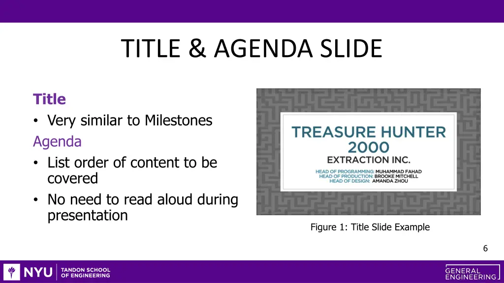 title agenda slide