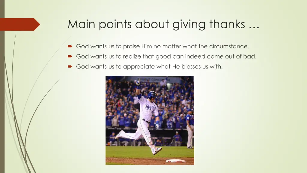 main points about giving thanks