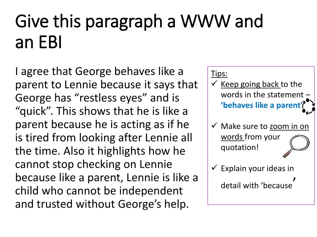 give this paragraph a www and give this paragraph